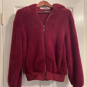 BlankNYC Sherpa Zip Up Jacket Size M